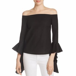 MLM Womens Off-The-Shoulder Cropped Pullover Top